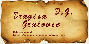 Dragiša Grulović vizit kartica